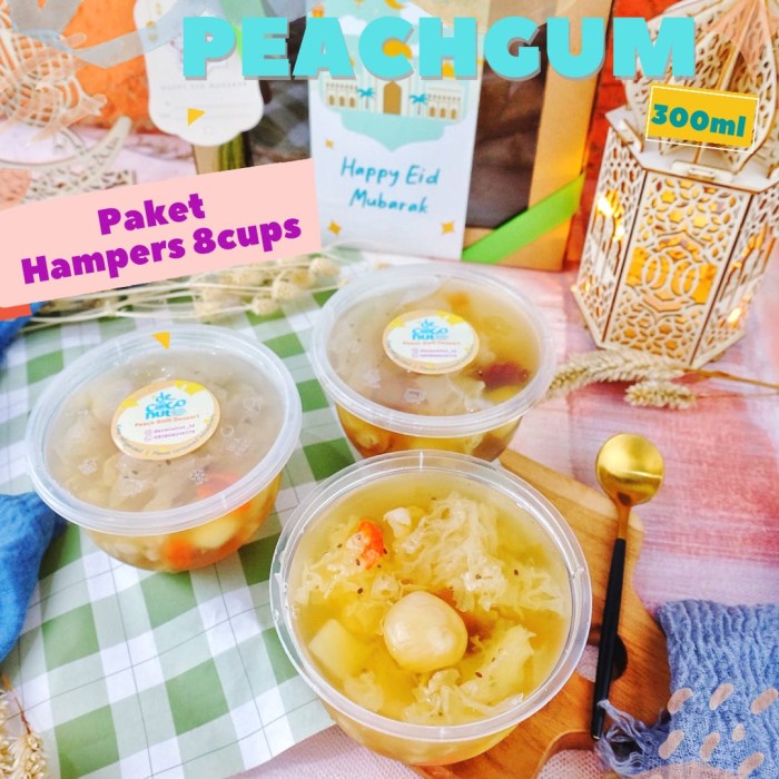 

[COD] Paket Hampers Peach Gum ,8 cups Peach Gum @300ml