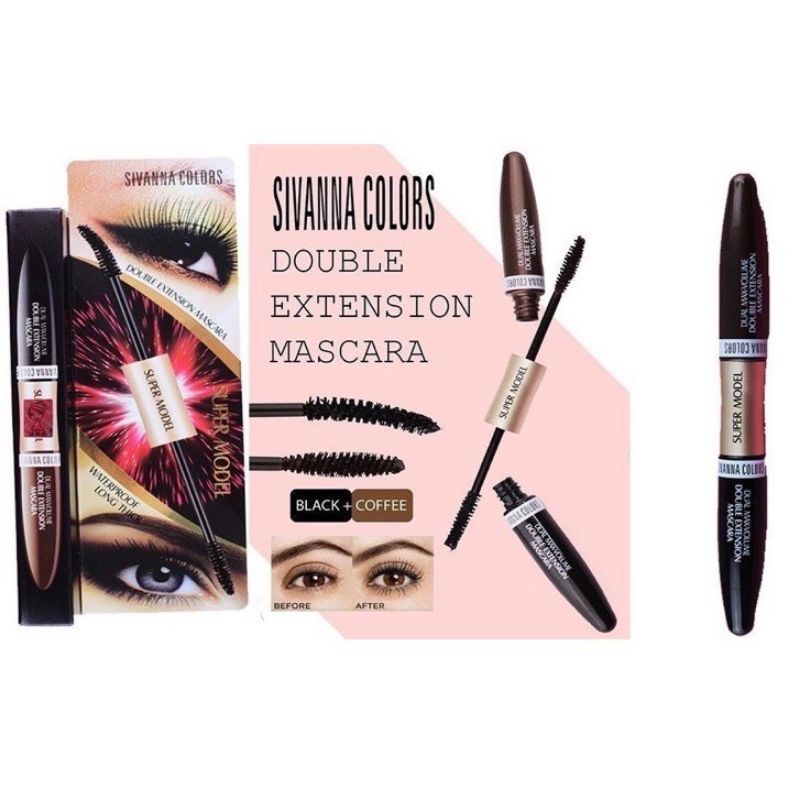 Sivanna Colors Super model 2in1 Double Extension Mascara