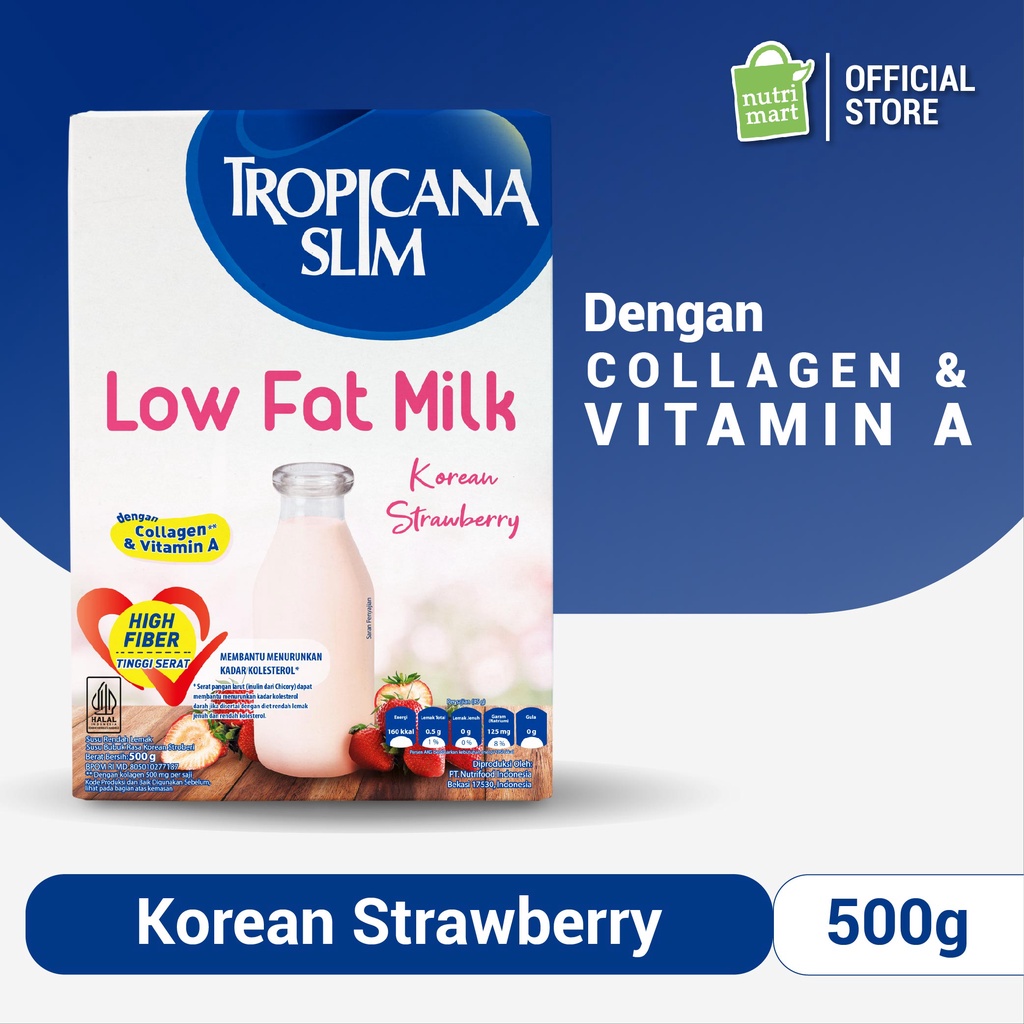 

Tropicana Slim Low Fat Milk Rasa Strawberry 500 - Tipe G