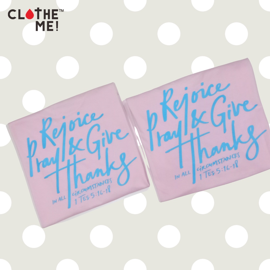 Kaos Tshirt T-shirt Distro Rohani Kristen / Fashion Atasan Pria Wanita Cowok Cewek (Rejoice)