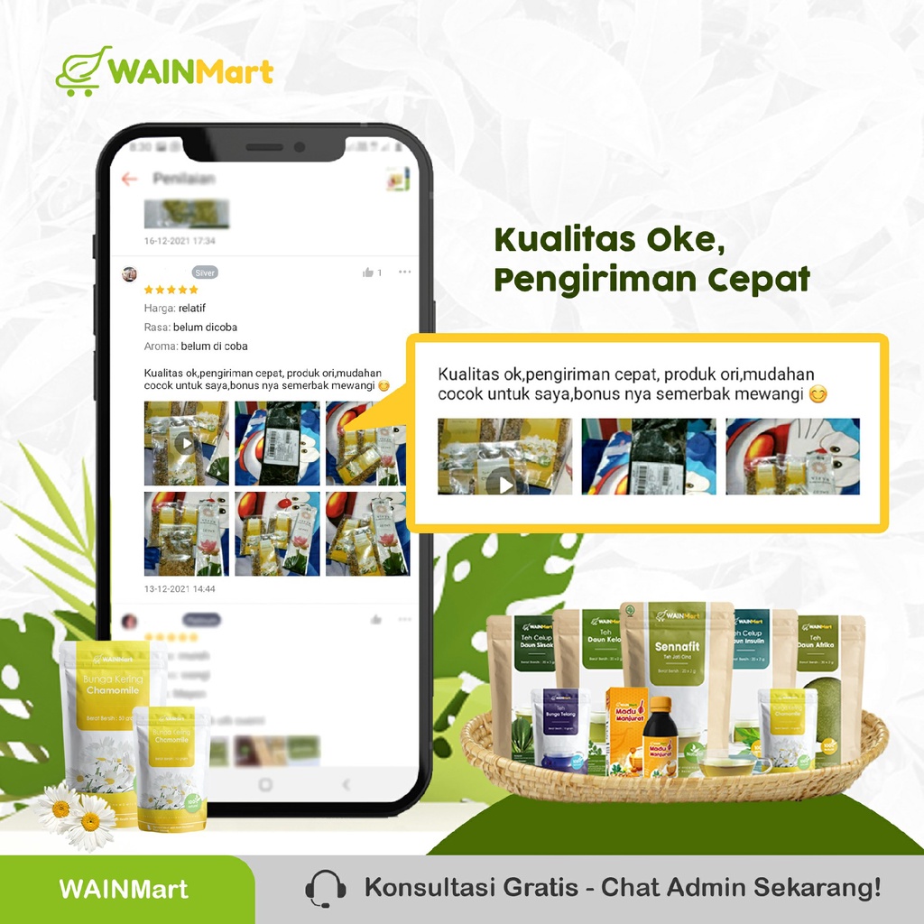 Obat Sulit Tidur 50 gram Teh Bunga Chamomile Celup Organik Teh Camomile Tea Relaksasi kaya Antioksidan Teh Chamomile Kering Atasi Insomnia Susah Tidur