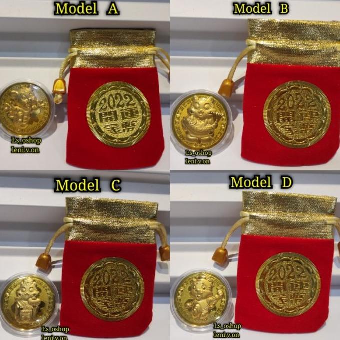 

US541 Kong Koin Emas Tahun Harimau 2022 Tahun Imlek 2022 Kado Imlek An