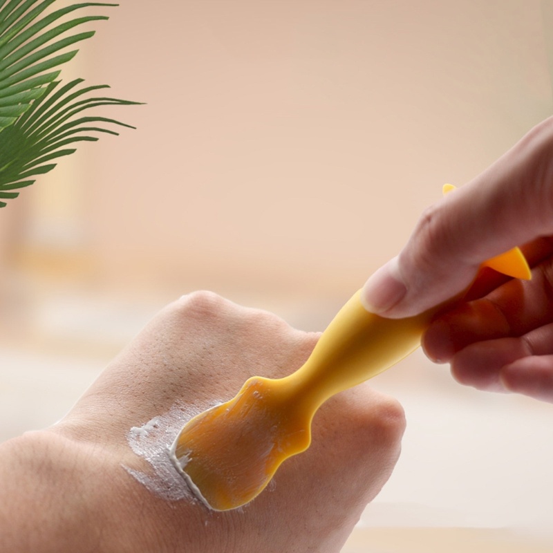 Mary Diaper Cream Sikat Silikon Lembut Dengan Alas Hisap &amp; Higienis Penggunaan Rumah Tangga Spatula Krim Popok Bayi Dengan Alas Hisap