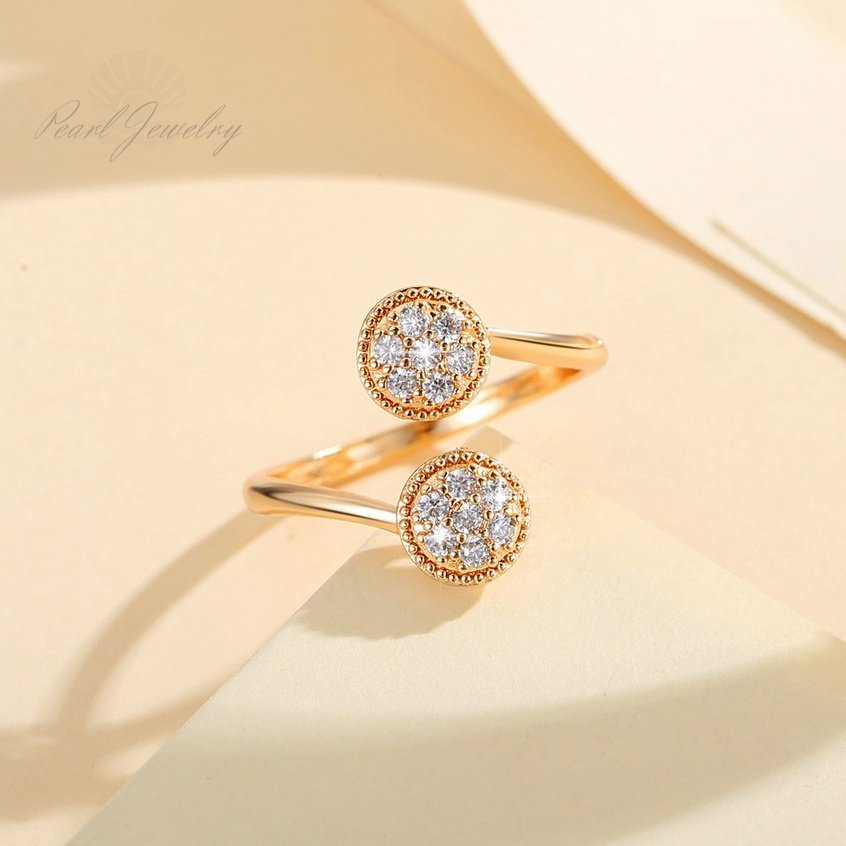 Y777 [COD✔]Cincin Titanium Berlian Cincin Emas Untuk Wanita Anti Rusty Perhiasan Yang