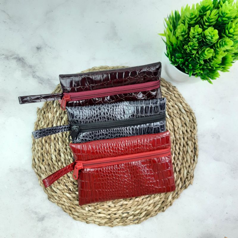 WMS DS 02 DOMPET SOUVENIR KULIT CROCO GLOSSY PREMIUM