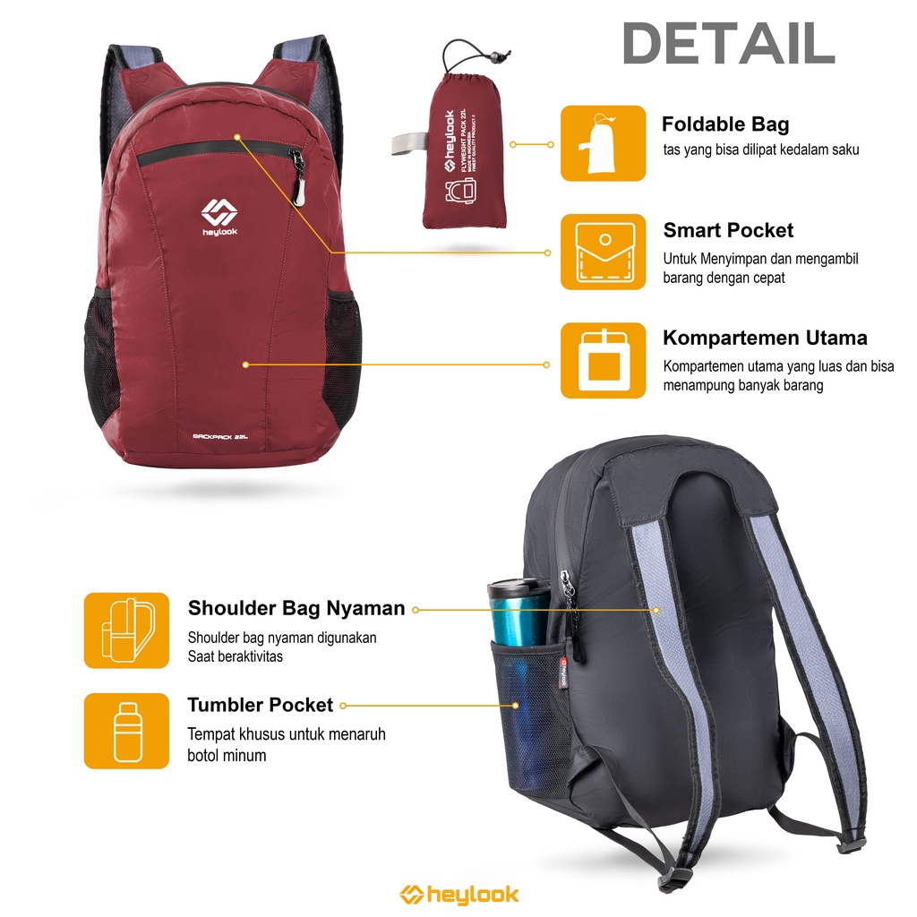 Tas Backpack Model Lipat Terbaru Tas Ransel Lipat Simple Kekinian Tas Sekolah Kuliah Polos Casual Multifungsi Tas Outdoor Pria Wanita Modis