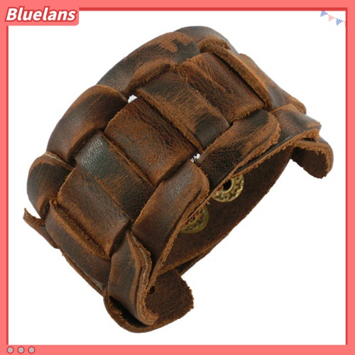 Gelang Bahan Kulit Imitasi Gaya Retro Untuk Pria