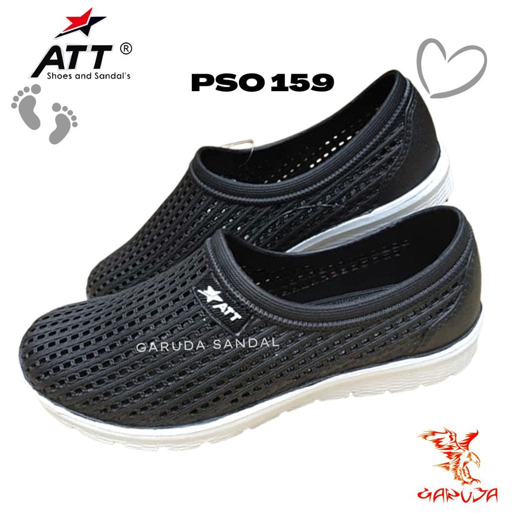 Sepatu Slip On Anak ATT PSO 159 Karet Anti Air 35-36 motif Jaring