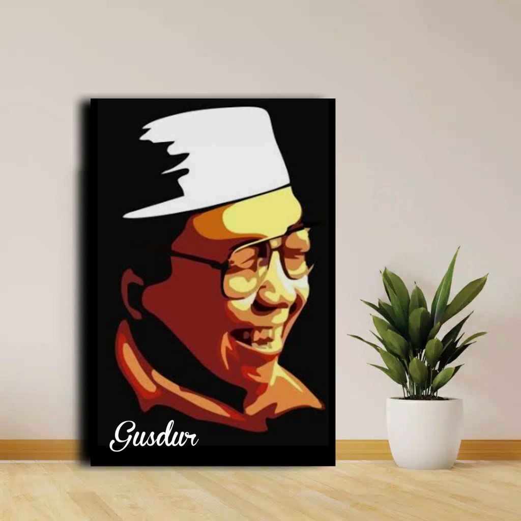 Poster Kayu Poster Gusdur Nahdatul Ulama Hiasan Dinding  Ulama Wall Decor Kayu Frame - Grits ID