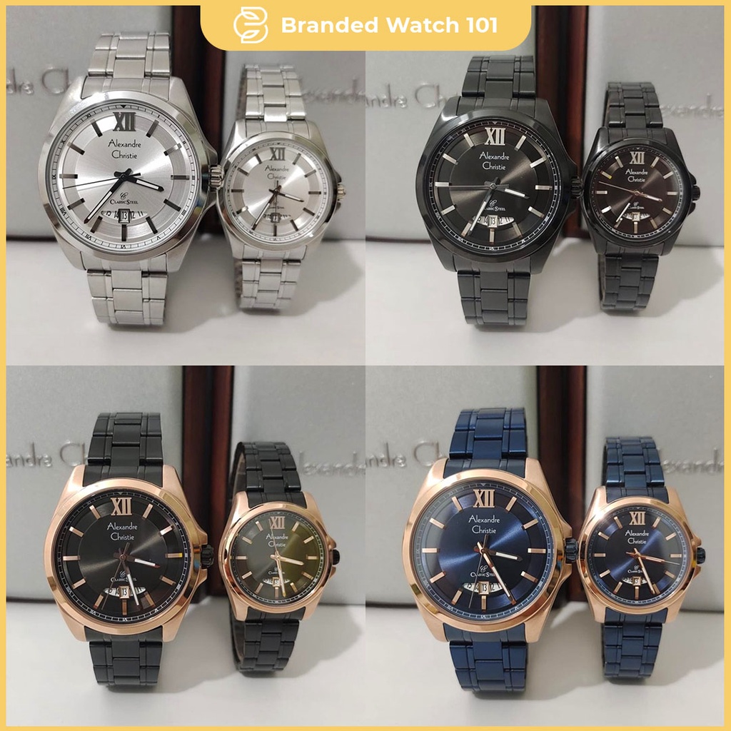 ORIGINAL Jam Tangan Pria &amp; Wanita Alexandre Christie AC 8473 / AC8473 / 8473 / AC 8659 / AC8659 / 8659 Garansi Resmi 1 Tahun, Stainless