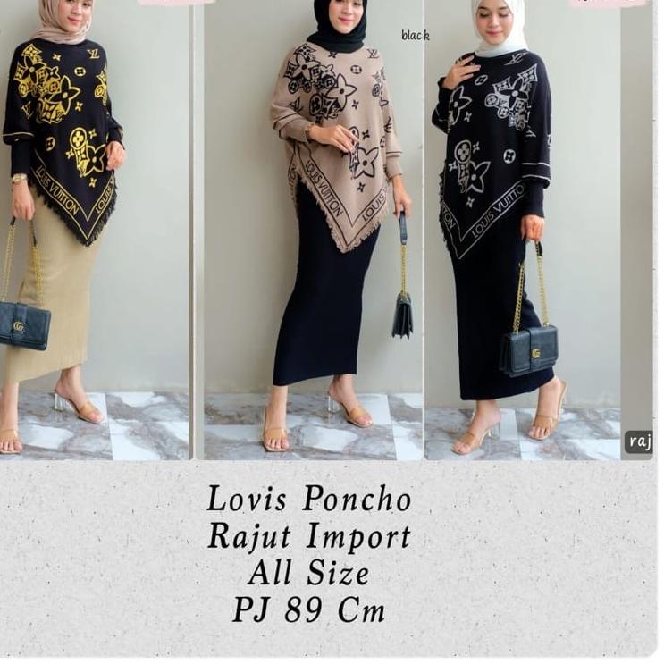 Lagi murah--Atasan Rajut Ponco import Premium