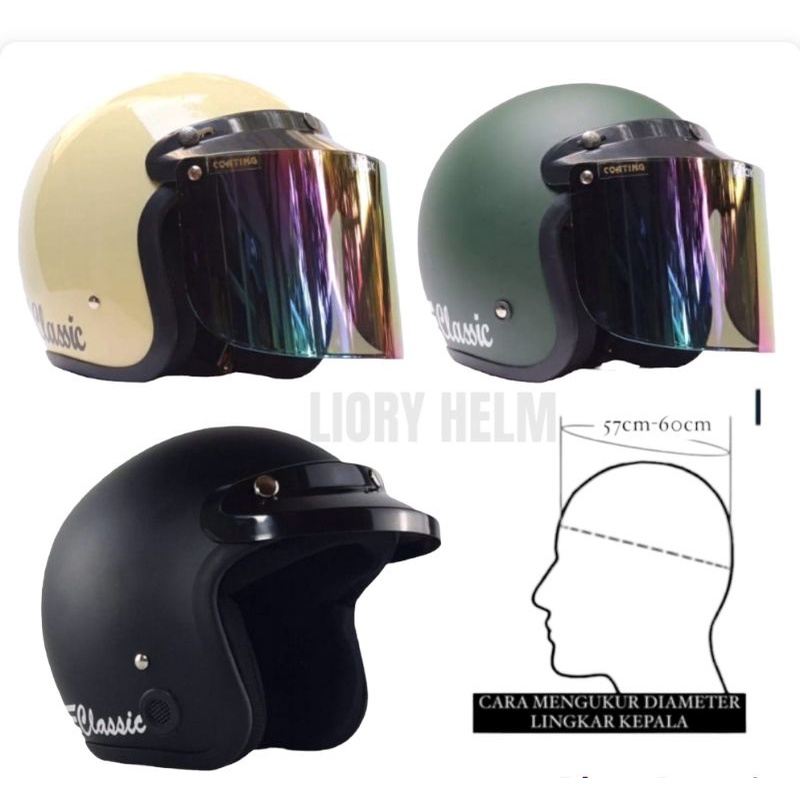 Helm Bogo Classic Retro Helm SNI Helm Murah Helm Pria Wanita helm half face helm sepeda motor klasik