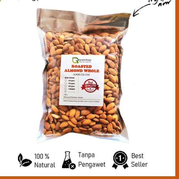 

SALE✅Roasted Almond Whole / Almond Utuh Panggang / Almond Panggang (1 Kilogram) by Granology|RA7