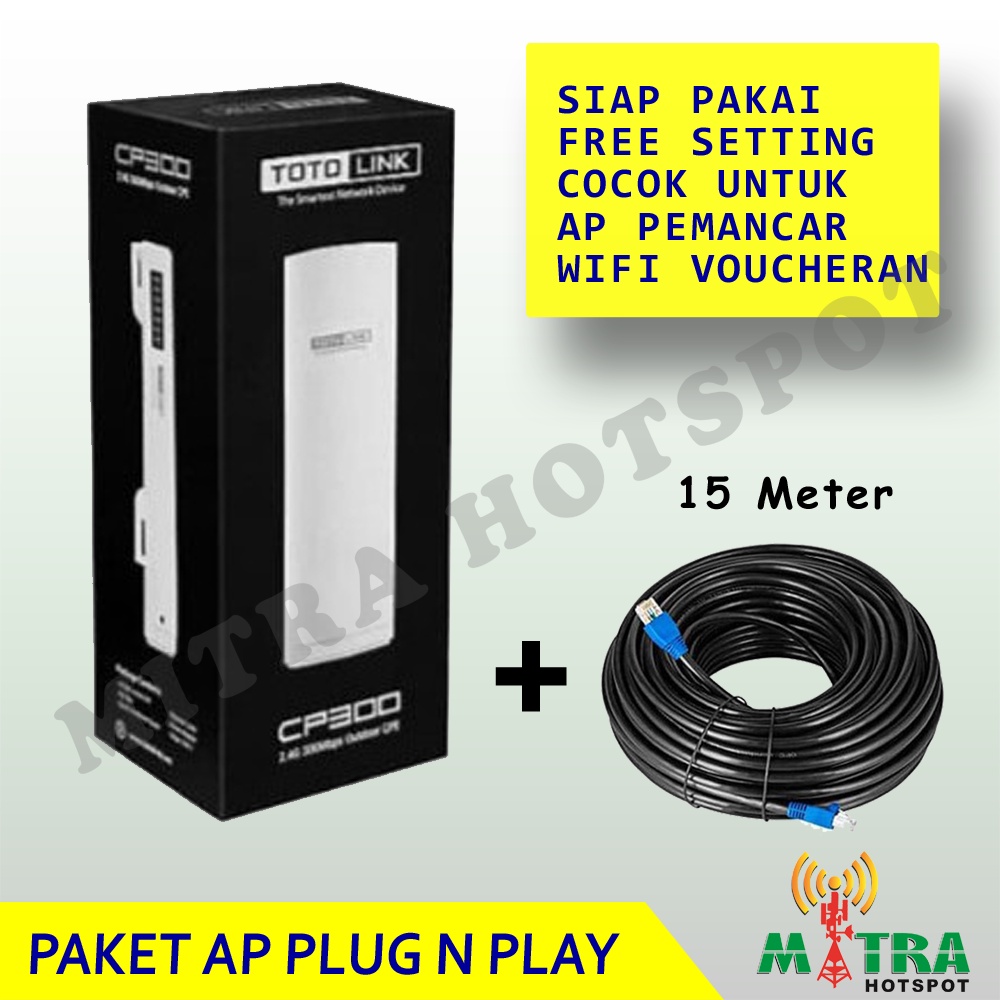 Totolink CP300 Untuk Aksespoint AP wifi voucheran/wifi coin
