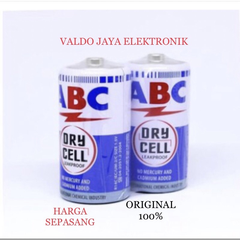 Baterai ABC Biru Besar R20S Battery D R 20 S