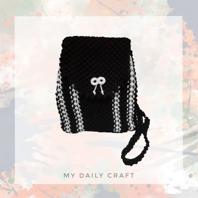 tas ransel rajut / tas gendong / ootd tas / tas anyaman / tas rajut / tas makrame / tas talikur