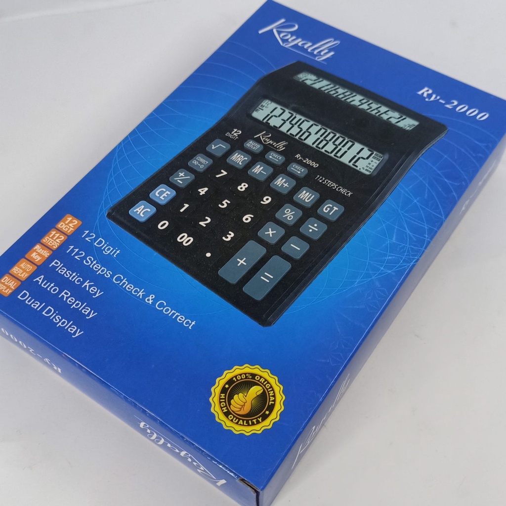 

Ry-914D Kalkulator Royally Display Besar 12 Digit