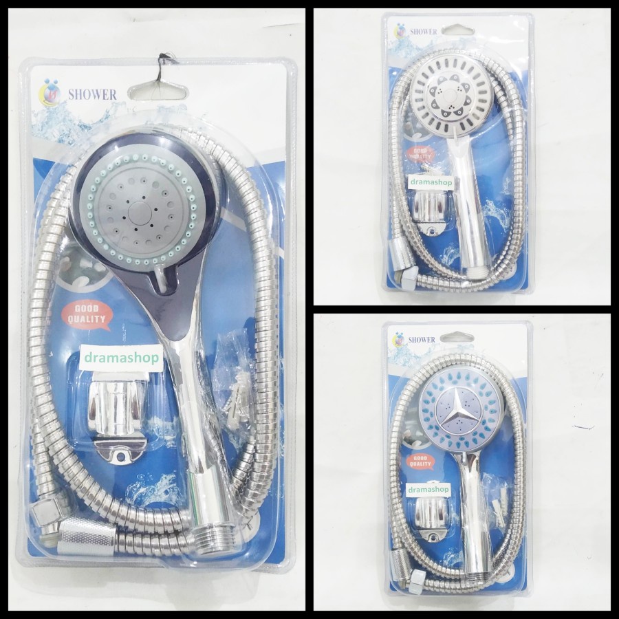 Shower set chrome set kepala kecil