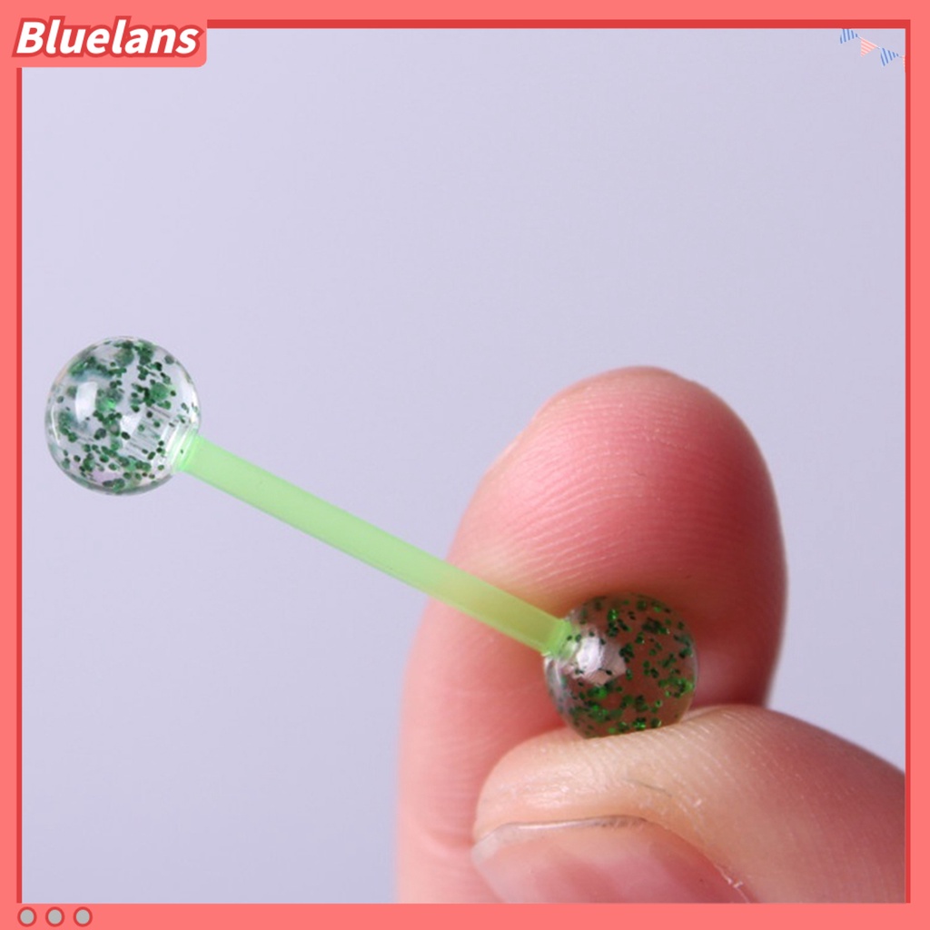 Bluelans 8Pcs Unisex Sequin Nipple Tongue Bars Barbells Rings Body Piercing Stud Jewelry