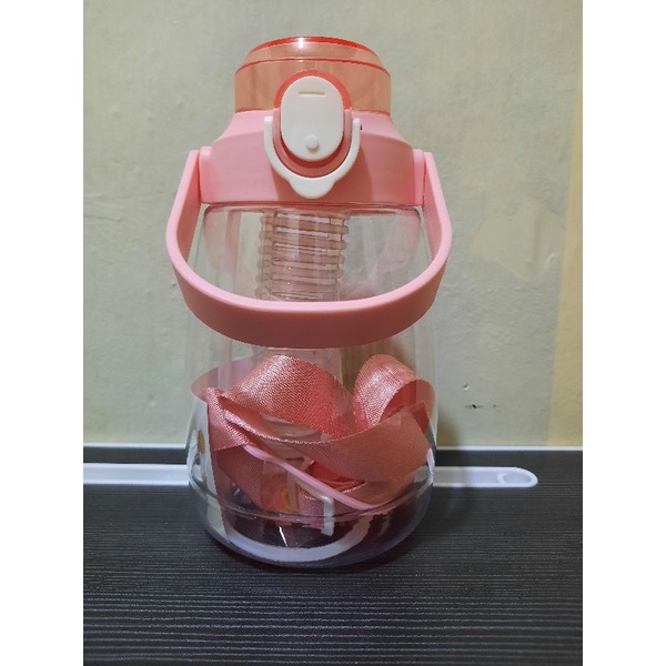 COD Botol Gemoy Bening Viral 1,3 liter Ada Saringan/ Free Sticker + Tali dan sodotan //Terbaru