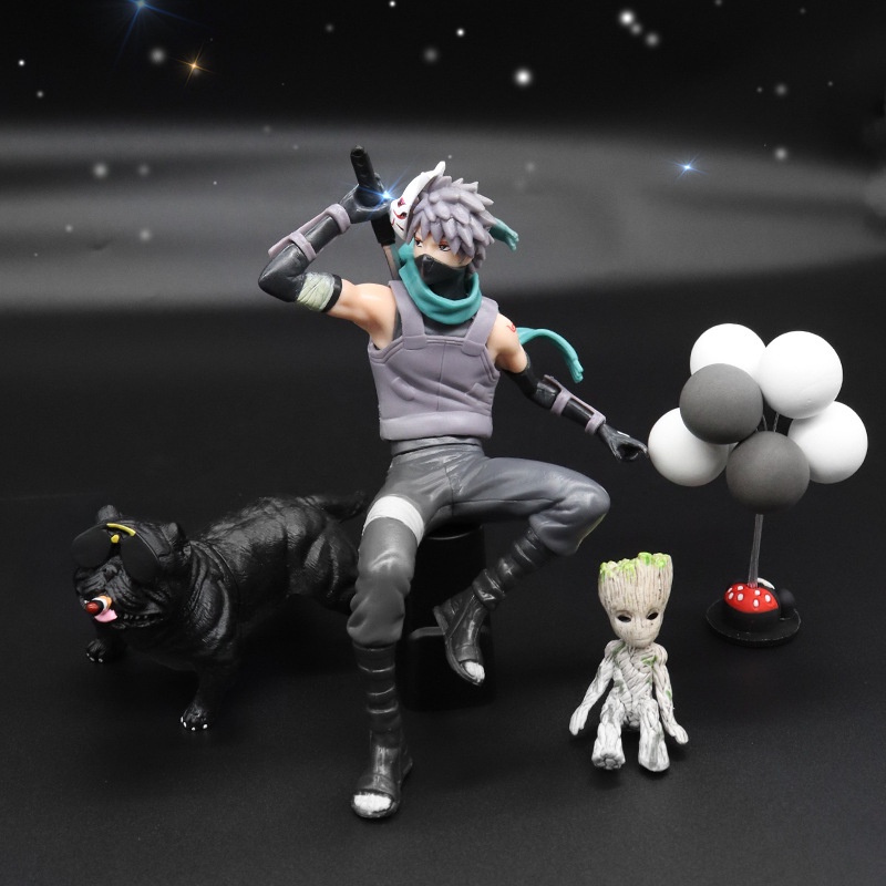 Action Figure Anime Naruto Ukuran 15CM Kakashi | Patung | Pajangan | Desain Lucu | unik | Gambar Ani