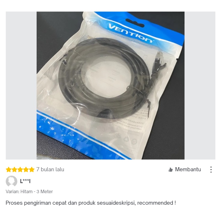 Vention Kabel LAN Cat6 UTP Gigabit Ethernet RJ45 Network 25M 30M