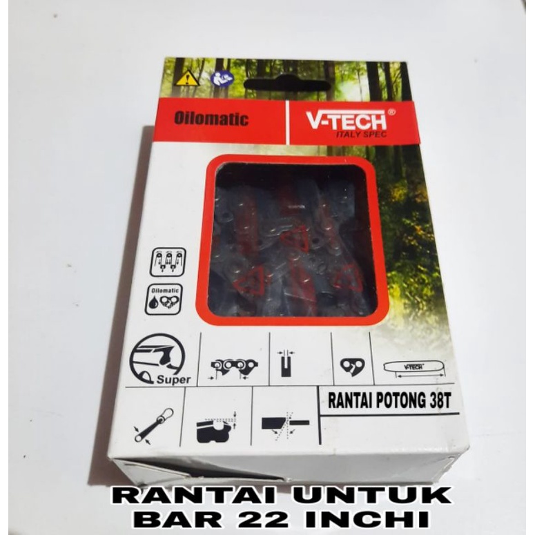 Rantai Potong Bar 22 inchi Rantai Chainsaw 38 Mata