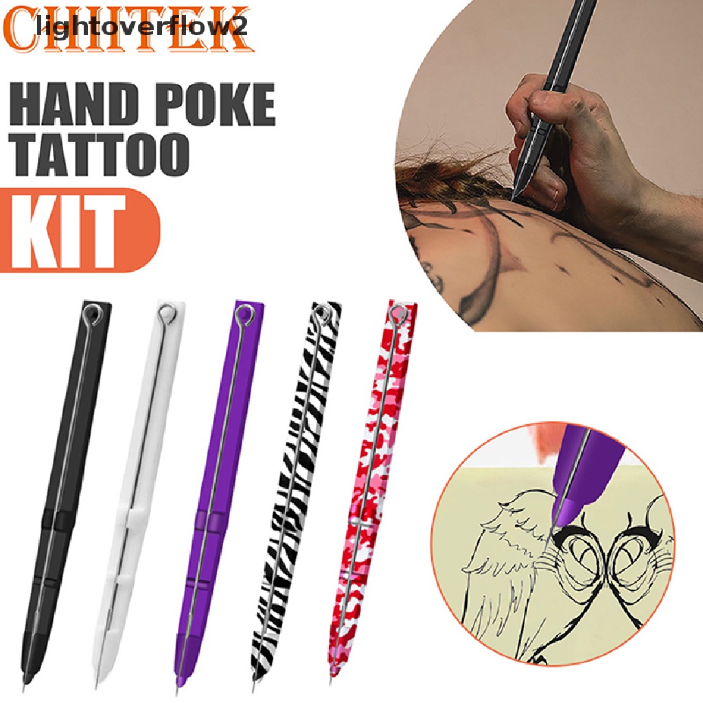 (lightoverflow2) 1 Pc Stik Holder Pen Tattoo Untuk Tangan (ID)