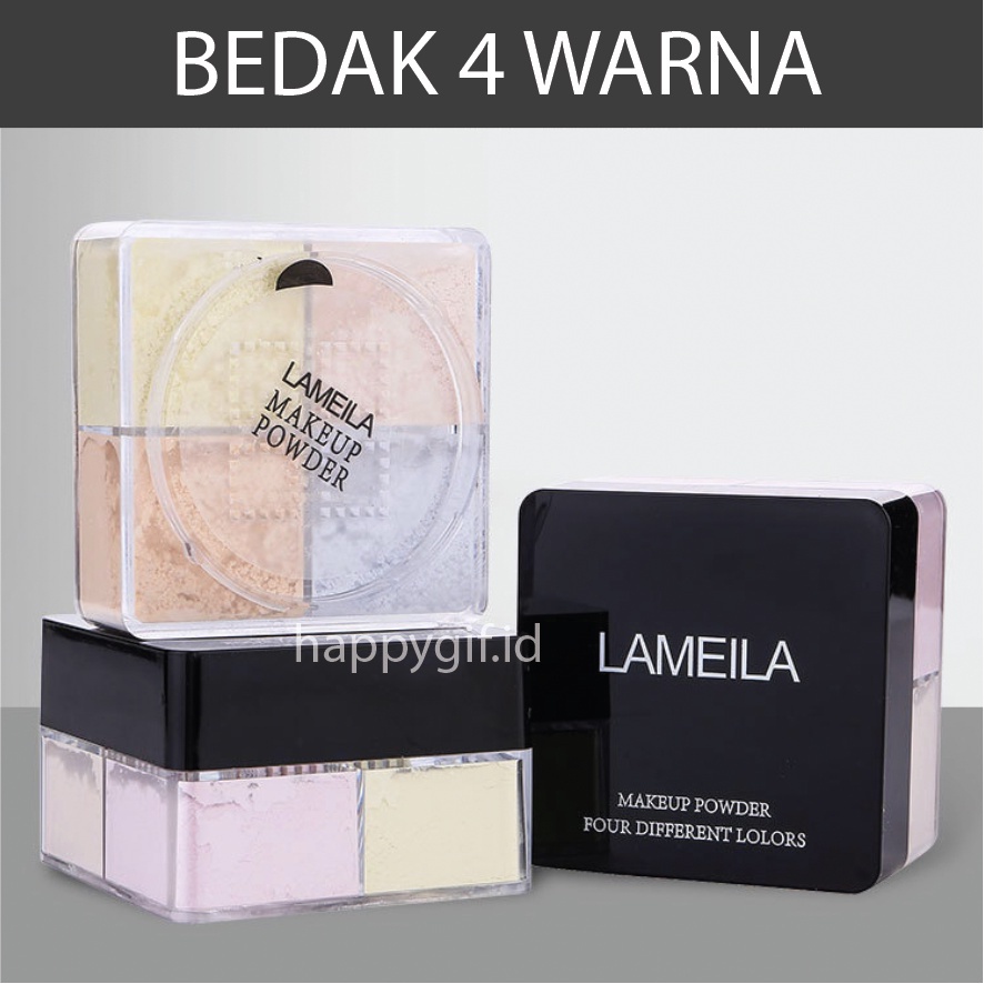 LAMEILA Bedak 4 Color Loose Setting Powder  and Brightening Powder  Pengontrol Minyak LA194