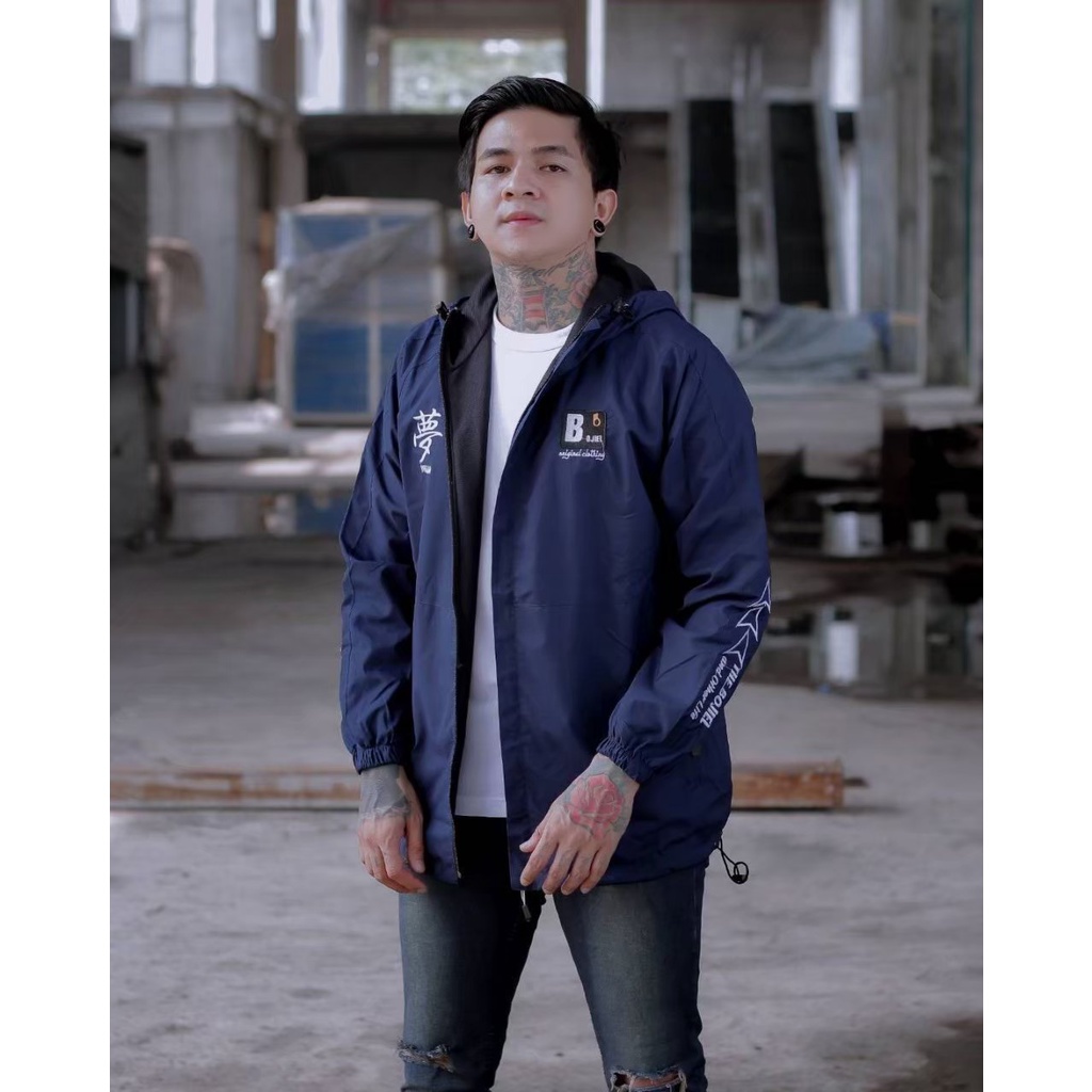 The Bojiel - Jaket Pria Jaket Parasut Jaket Outdoor Mountain Jaket Distro Jaket Casual Navy