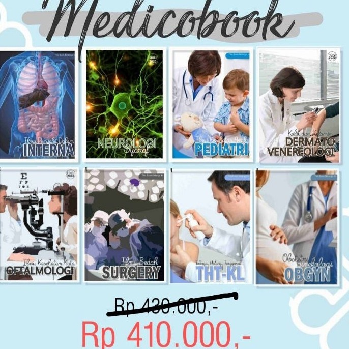 Buku Kedokteran Paket Lengkap Medicobook + Bubblewrap (Include)