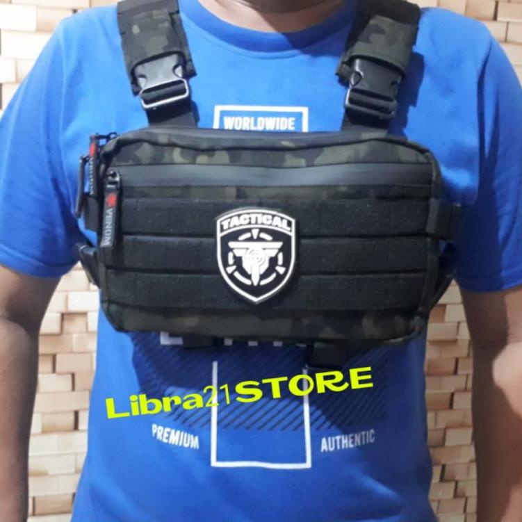 Terbaru.. Tas Dada Venom / Chest Bags Army / Tas Dada Tactical Multicam Black