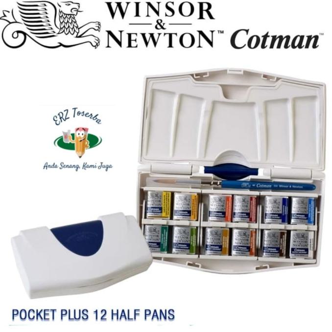 

Winsor & Newton Cotman 12 Half Pans Travel Water Colours Watercolor Non COD
