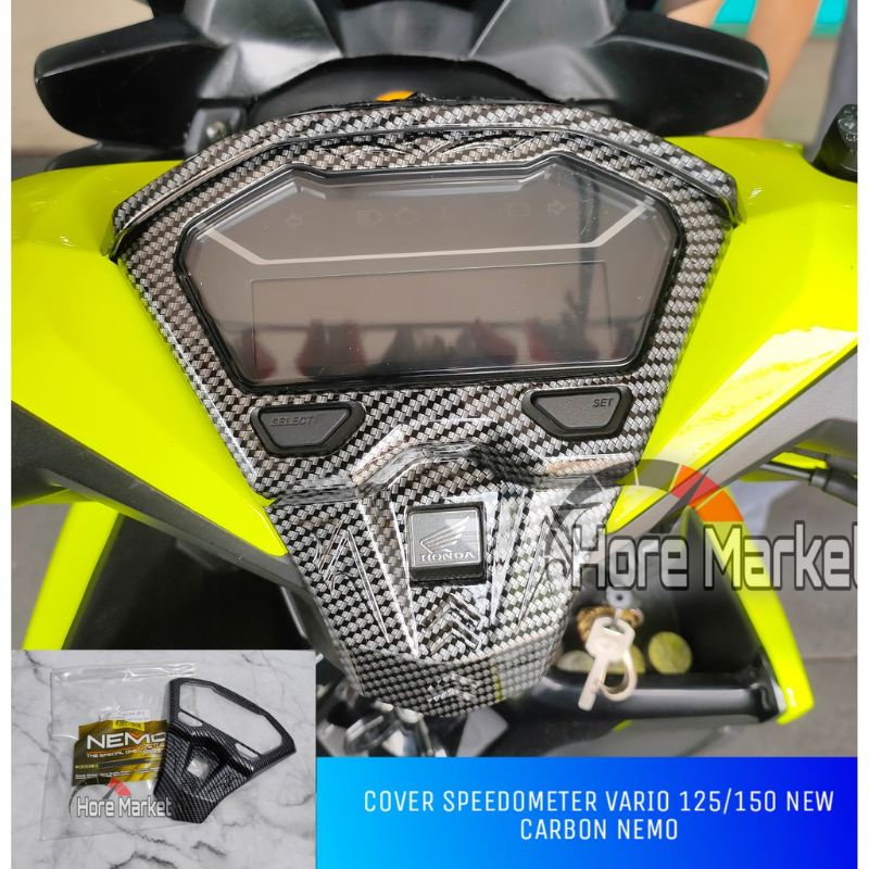 Cover Pelindung Spedometer Vario 160 Motif Carbon