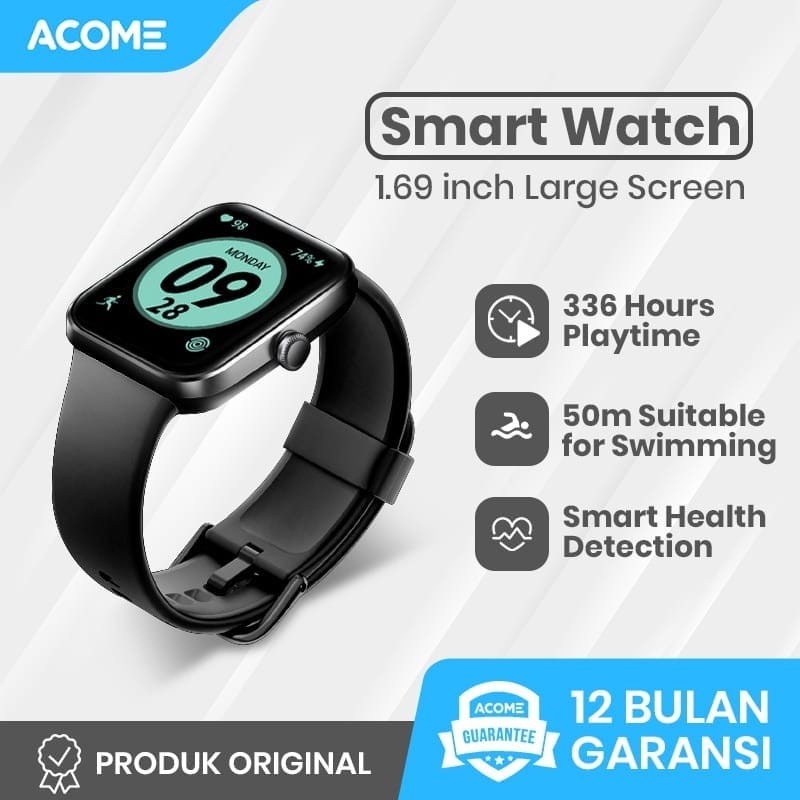 JAM TANGAN ACOME S1 PLUS SPORT / SMART WATCH ACOME WATERPROOF