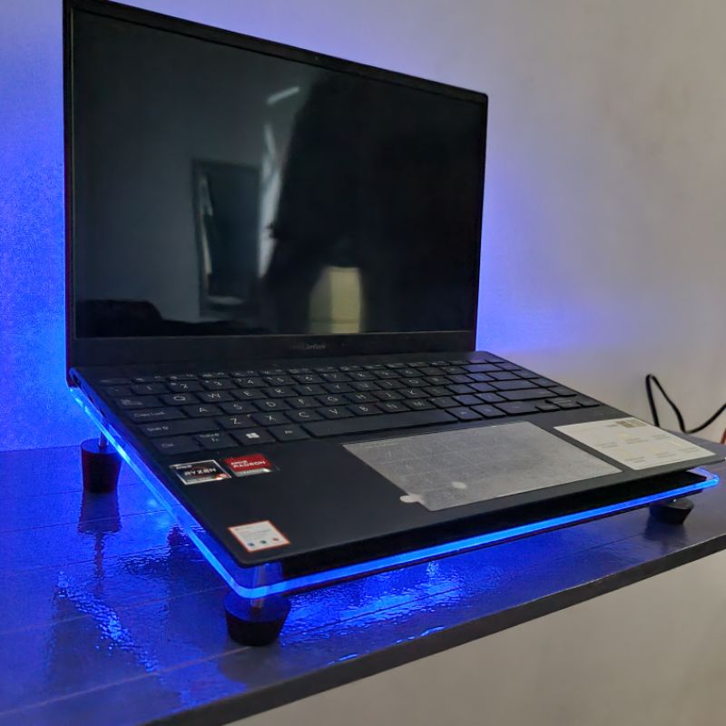 Cooling pad laptop super turbo 12V ON OFF dan Speed control Kipas pendingin laptop tatakan Akrilik