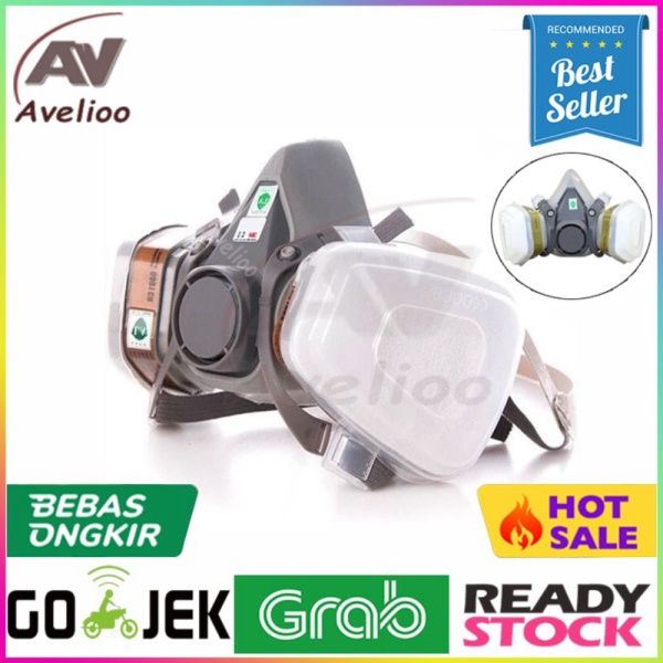 Jual 3M Masker Gas Respirator Masker Cat Masker Lab - 6200 3M Berkualitas