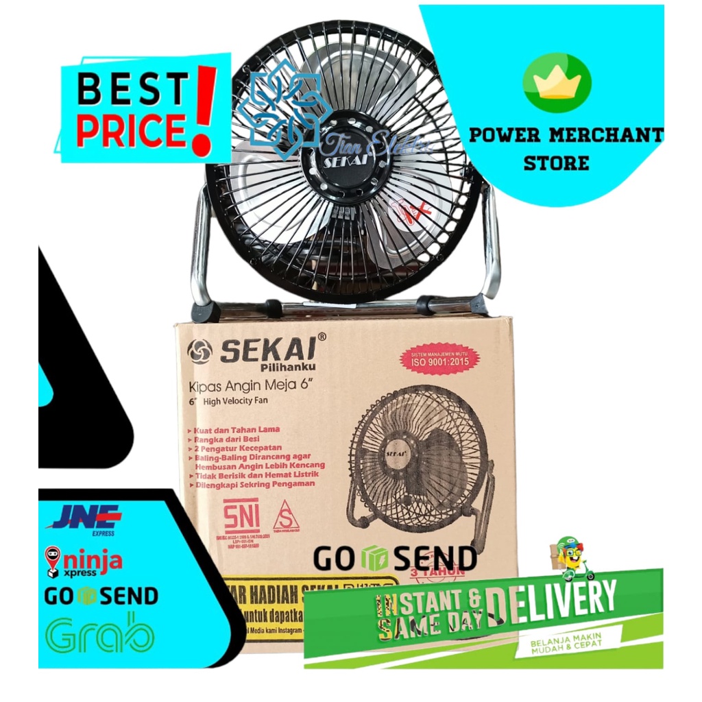 SEKAI HFN-650 Kipas Angin Meja 6 Inch