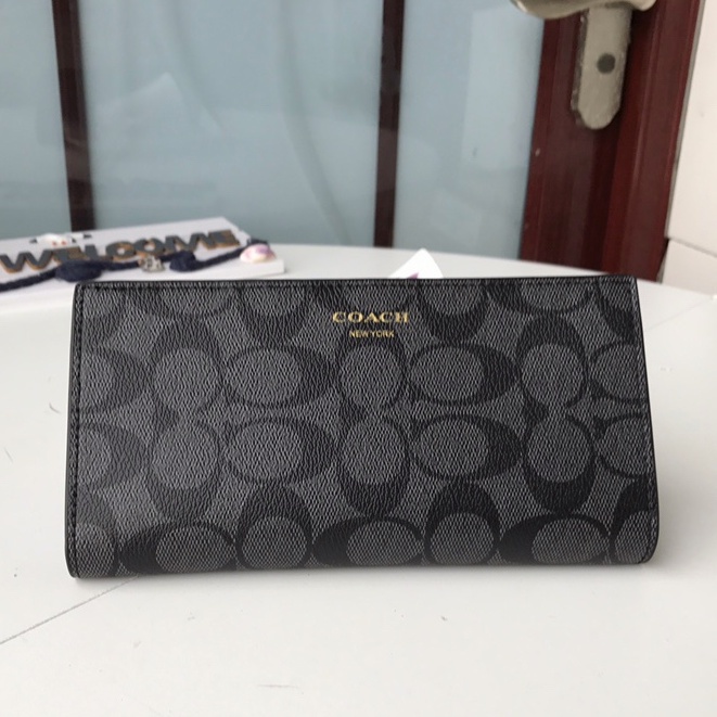 [shopee live]74599  coach women wallet long style zip purses  qianbap