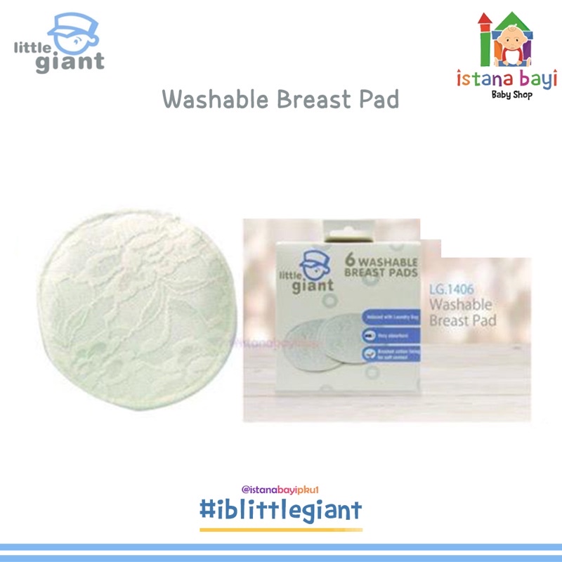 Little Giant Washable Breast Pad LG1406- Penyerap Asi bisa di cuci