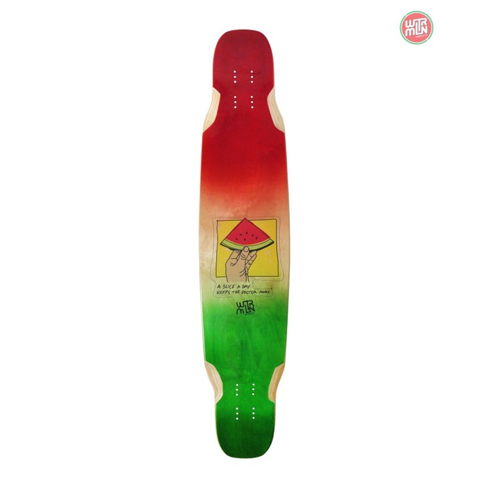 Skate Longboard Dancing Board Wtrmln Supply Co "Slice A Day" Rasta Melon