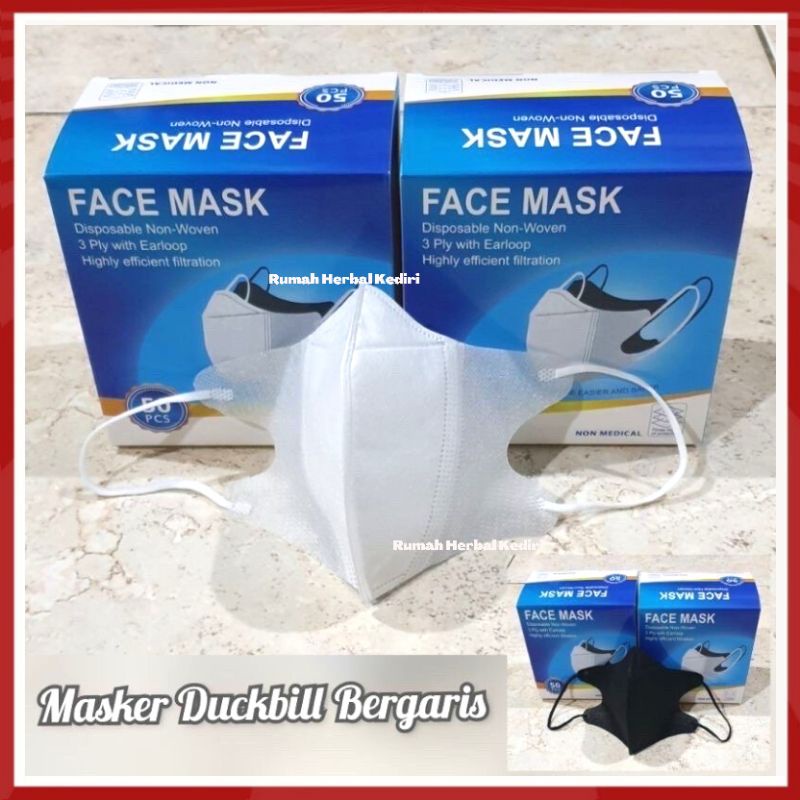 MASKER DUCKBILL GARIS IMPORT TERBARU ISI 50PCS