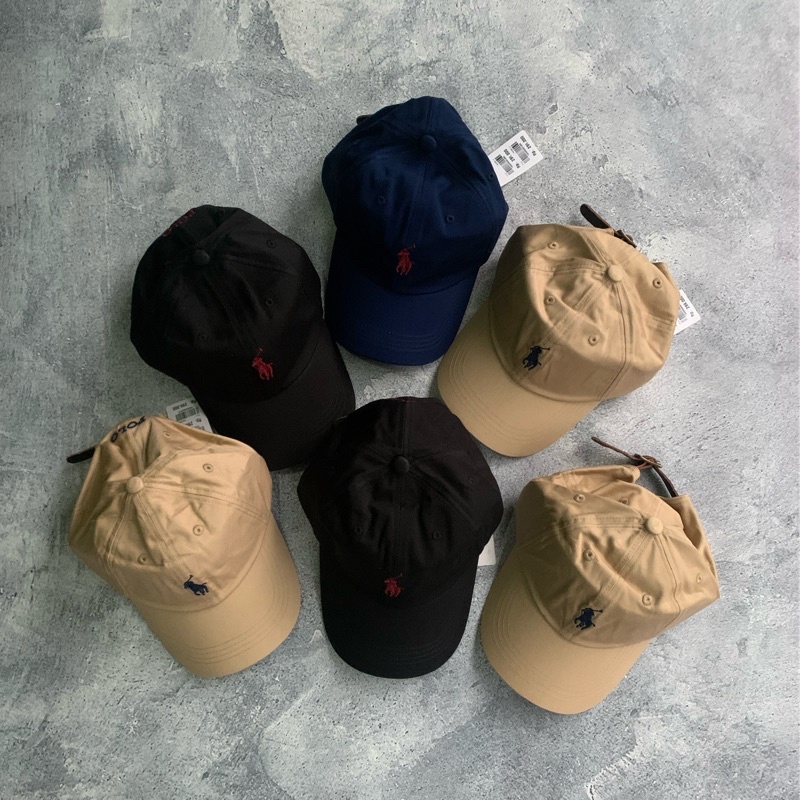 Caps Polo Ralph Lauren Original Store Warna Cream Hitam Navy
