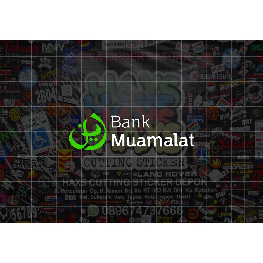 Cutting Sticker Bank Muamalat 10 Cm Untuk Motor Mobil