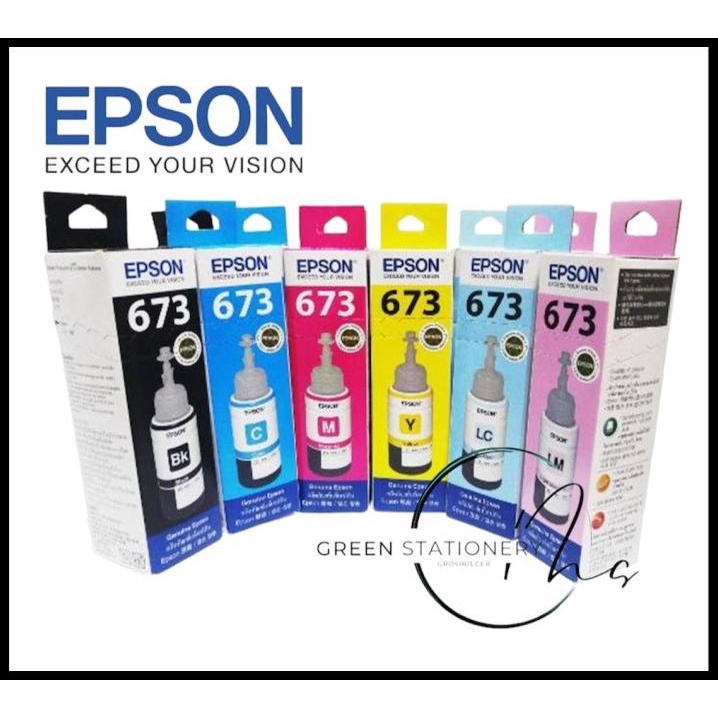 Produk Baru 1 Set 6 Pcs Tinta Epson 673 Ink Printer L800 L805 L810 L1800