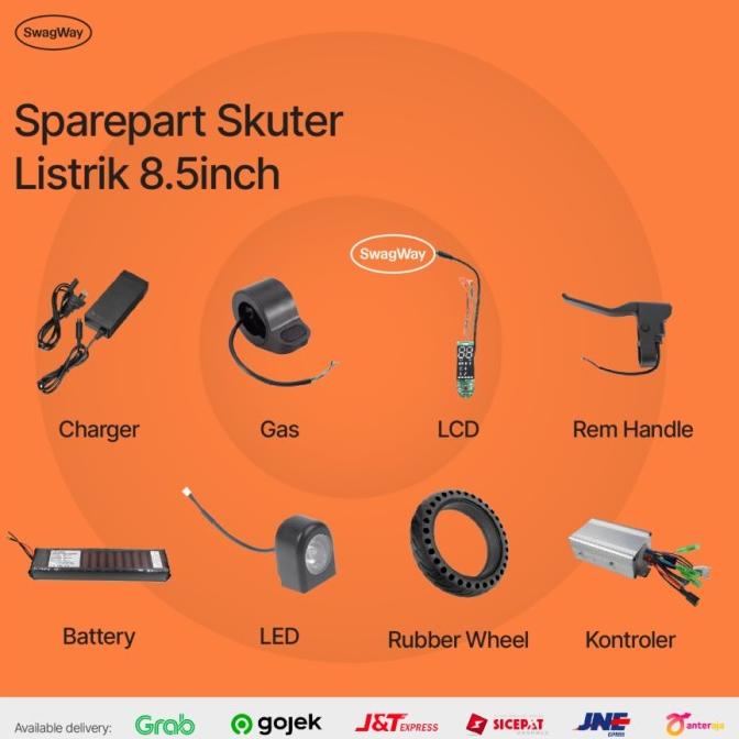 SPAREPART SKUTER LISTRIK 8.5INCH PETRIK