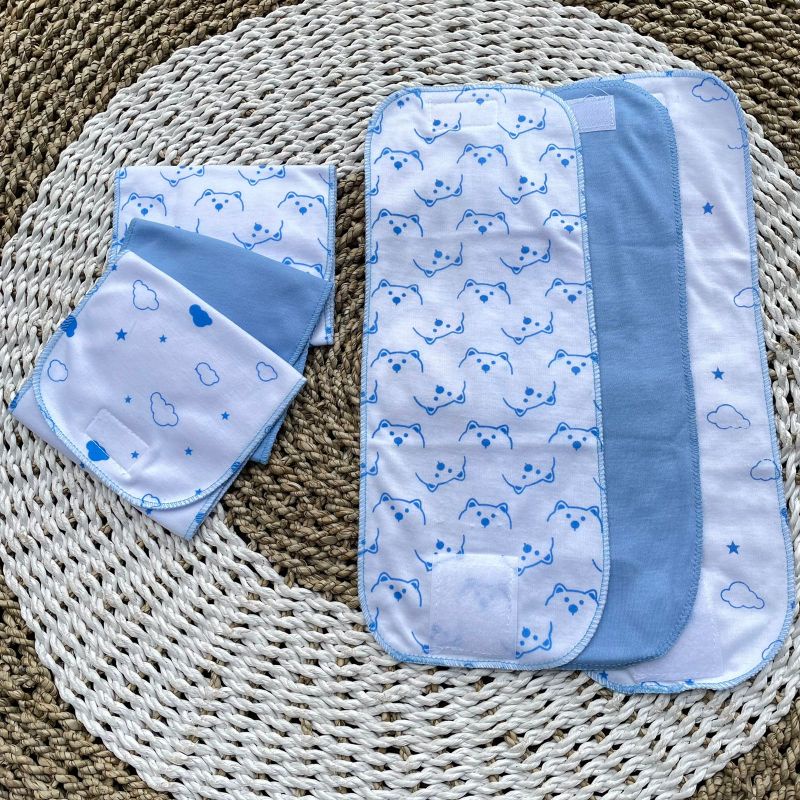 PROMO 7.7 6 PCS GURITA REKAT BAYI BARU LAHIR NEWBORN BLUE SKY