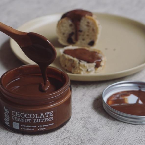 

Stok terbaru NUDE Chocolate Peanut Butter 200g - Unsweetened Selai Kacang Dark Chocolate Vegan Spread !!!