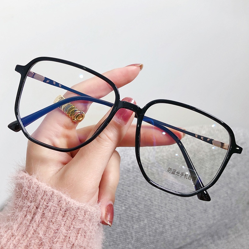 Kacamata Poligon Anti Blue Light TR90 Gaya Korea Untuk Wanita