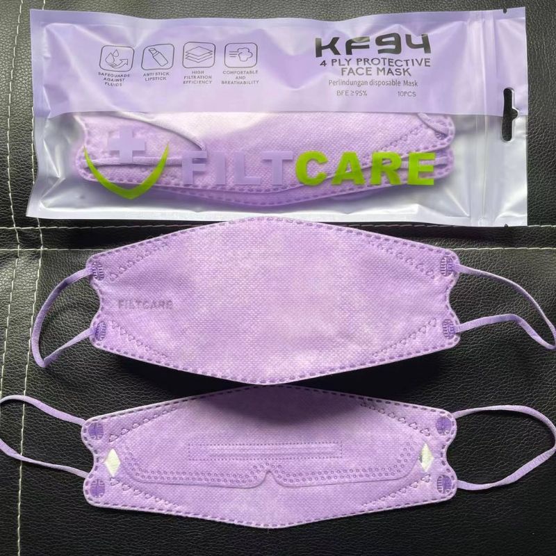KF94 MASKER FACEMASK MOUSON / CAREION / ONCARE 4PLY ISI 10 PCS WARNA HITAM - PUTIH-UNGGU FILTCARE /KF94